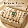 Quartz Movement Women Quartz Watch Stainless Steel Strap Ladies Watch Set  Daily Wear