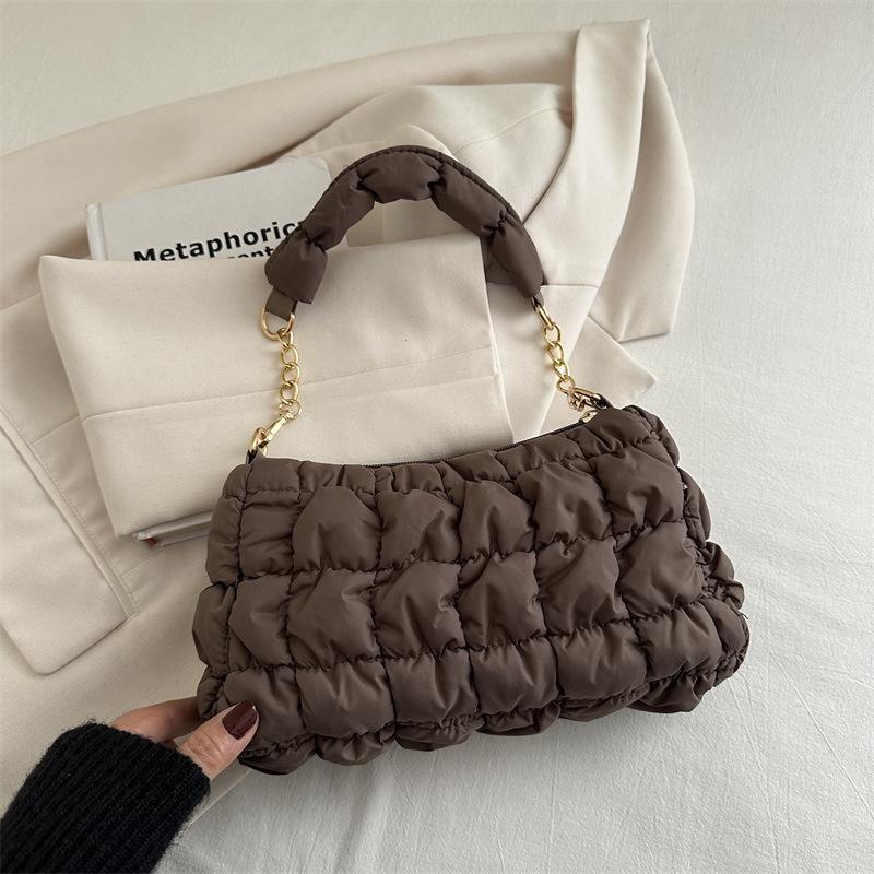 2025 neue plissierte Wolkentasche Nischenmode Schultertasche Trend Bubble Achseltasche Daunen Baumwolltasche
