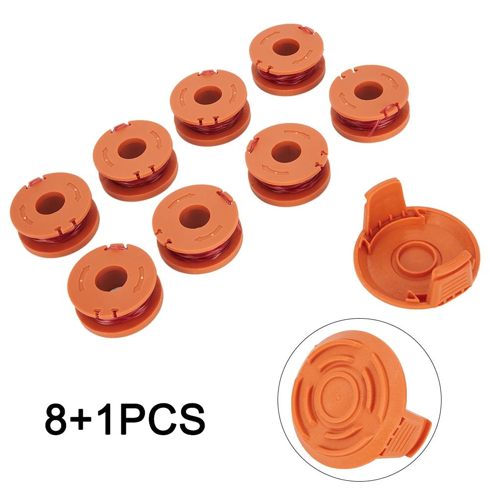 8+1PCS Trimmer Spool Line For Worx WG154 WG163 WG180 WG175 WG155 WG151