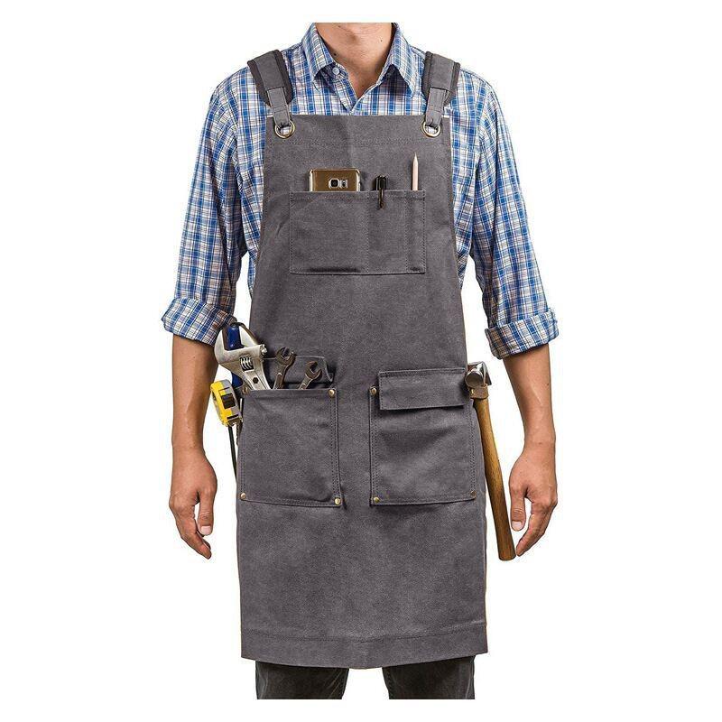 Waxed Canvas Apron: European & American Style for Gardening, Woodworking, and Kitchen