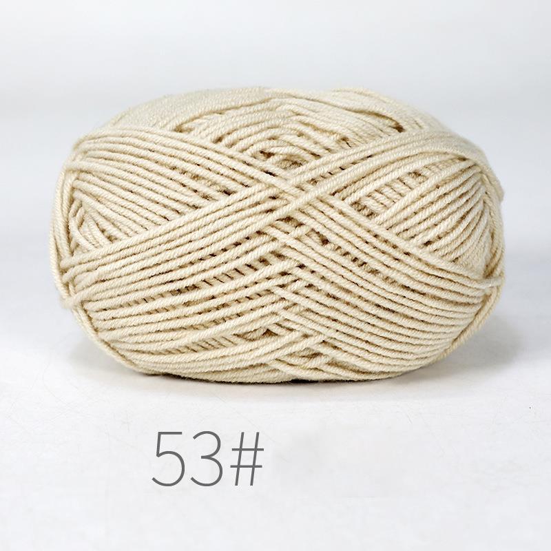 50g di cotone al latte all'uncinetto filato 4 strati per maglieria di lana cucito tinto Lanas per artigianato all'uncinetto cappello maglione bambole sciarpa lavoro a maglia fai da te