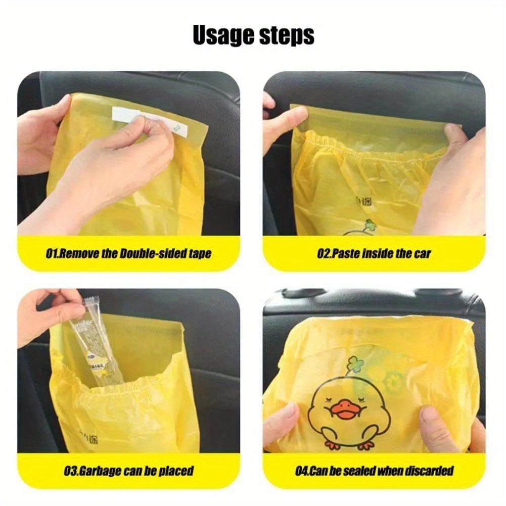 Adhesive Car Trash Bag Disposable Car Interior Hanging Multi-Functional Clean Bag Small Plastic Bag Car Garbage Bin