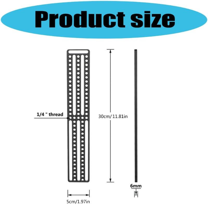 Professional Metal Camera Mounting Cheese Plate with 30mm Extension and Multiple 1/4 Thread Holes for Gear Installation