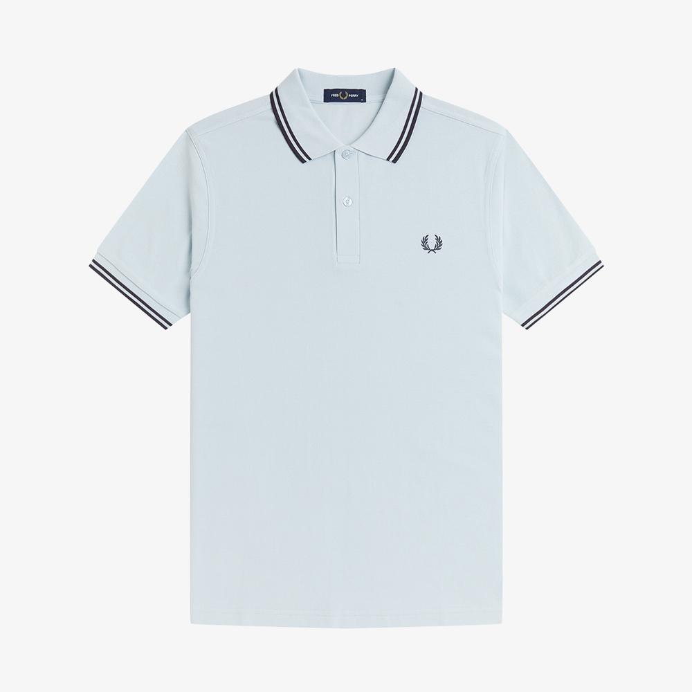 FRED PERRY [M3600] Twin Tip Fred Perry Shirt - Light Ice/Anchor Grey Afpm2613600-03C