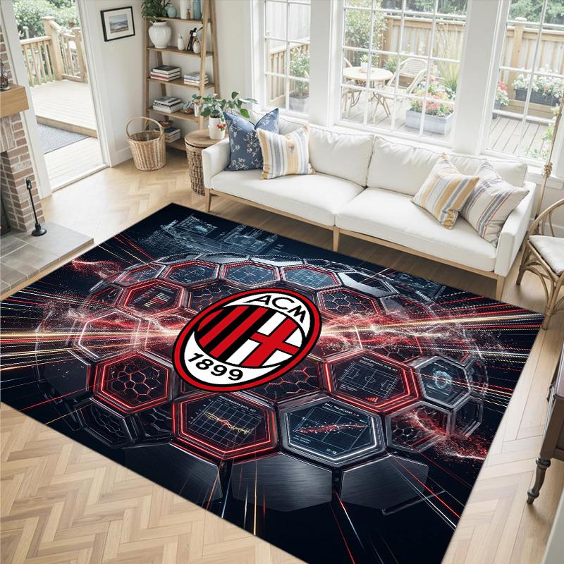 AC Milan Design Crystal Velvet Carpet Cozy Non?Slip Printed Rug For Bedroom Living Room Entrance