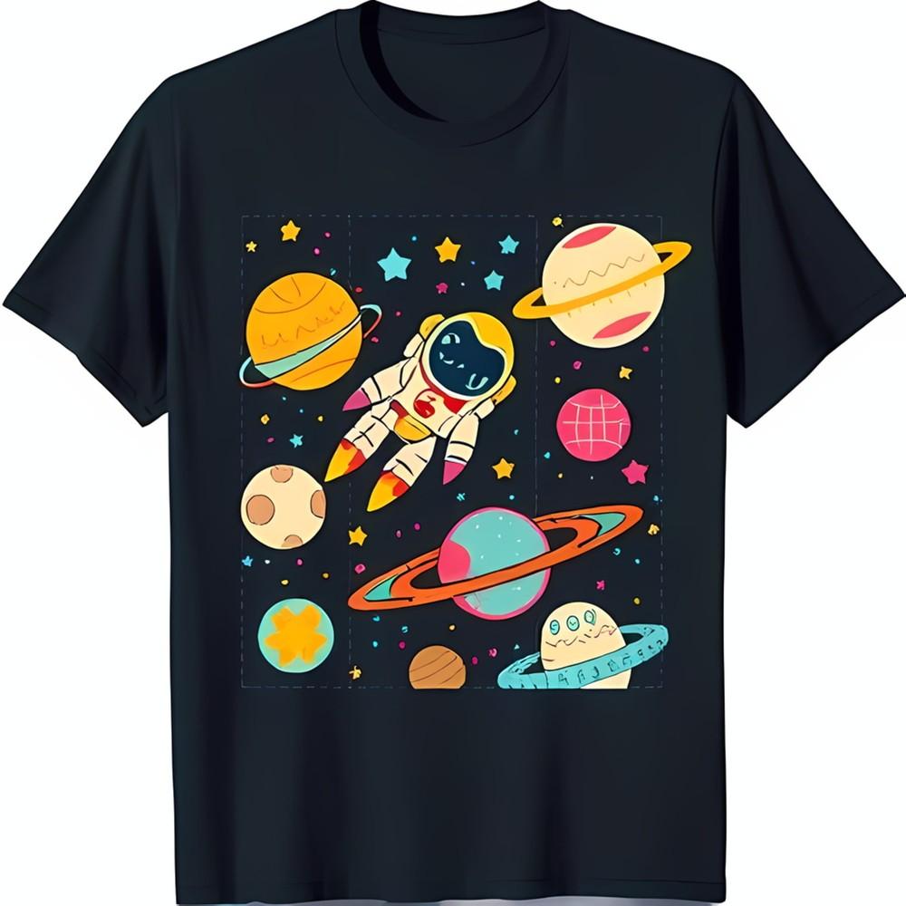 Explore The Black Tshirt With Vibrant Chest Graphic S