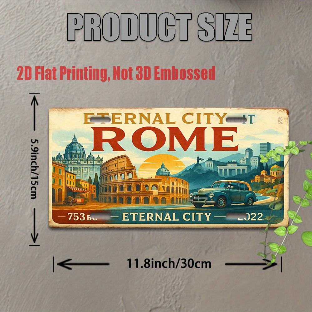 

D Flat D Flat Printing pc Vintage Metal Sign for Decorationg Only Decorative Sign (cm cm) Number Rome Etern 15x30cm(5.9x7.8inch)