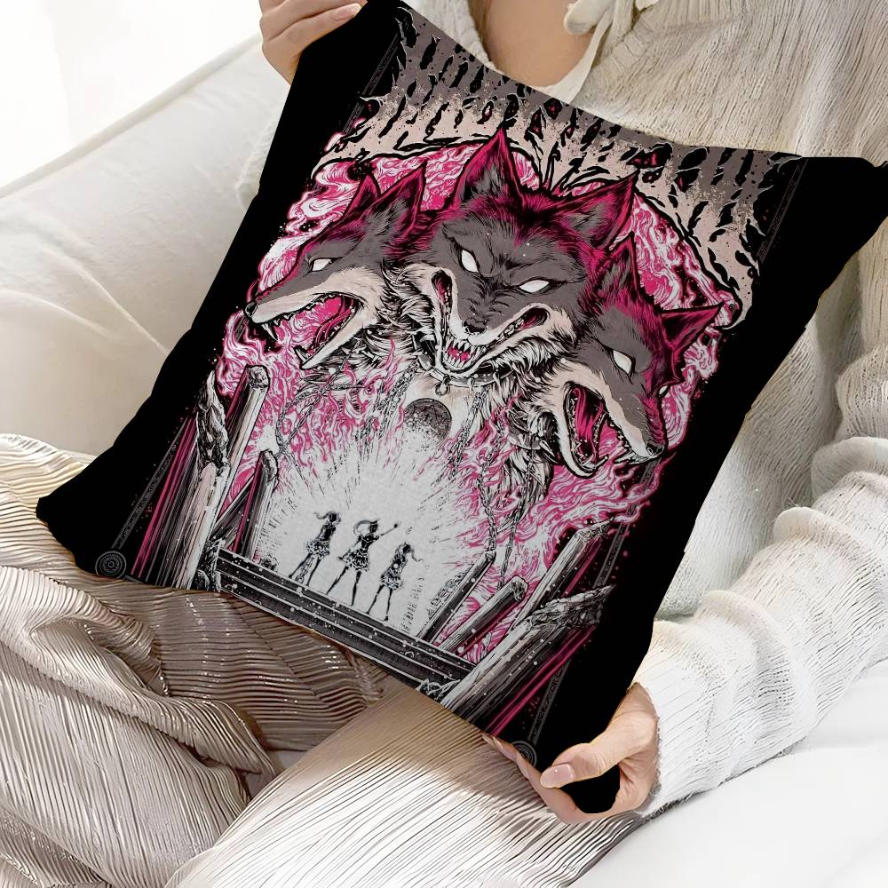 Japanese Band B-Babymetal Tinplate Cushion Cover Decorative Pillow Sofa Home Decor Case Pillow Cases