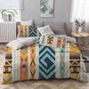 Geometric Bedding Set Bohemian Style Microfiber Abstract Pattern Print Duvet Cover With Pillowcases Teens Adults Bedroom Decor