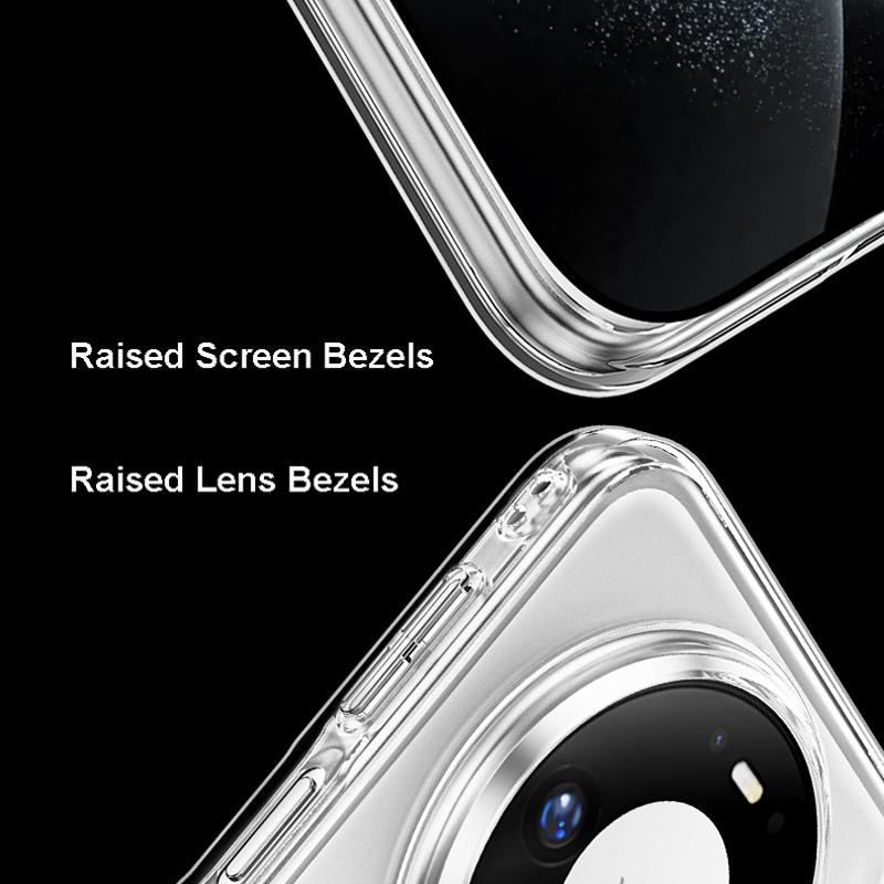 For Huawei Mate 80 Pro Max Case Magsafe Clear Non-Yellowing Skin Friendly Screen Lens Protection Rigid Hybrid Soft Grip Cover