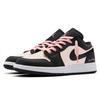 Jordan Air Jordan 1 Resistentes a la abrasión Caña baja Vintage Zapatillas de baloncesto para mujer Negro Rosa DC0774-101(Equipo973-)