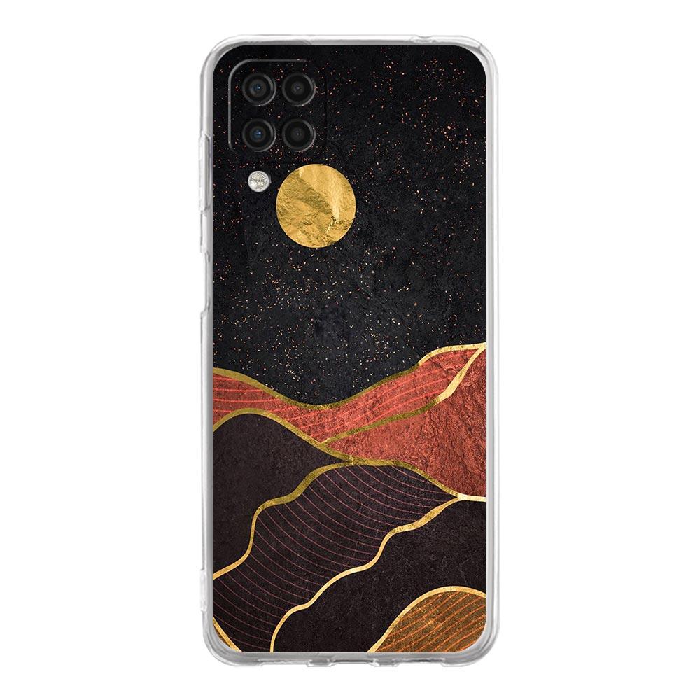 Black Gold marble tropic Phone Case For Samsung Galaxy A51 A71 A21S A12 A11 A31 A41 A03S A13 A33 A73 A53 A52 A32 5G A23 Cover