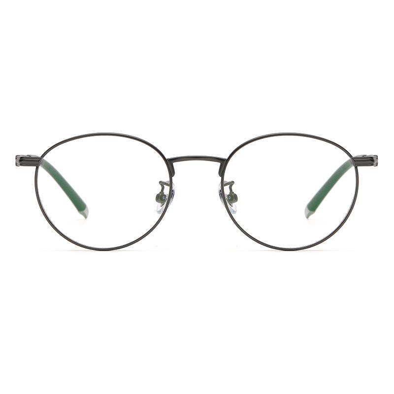 Bai Jingting With Ultra-Light Pure Titanium Round Frame Myopia Glasses Frame Anti-Blue Flat Light Glasses 01720