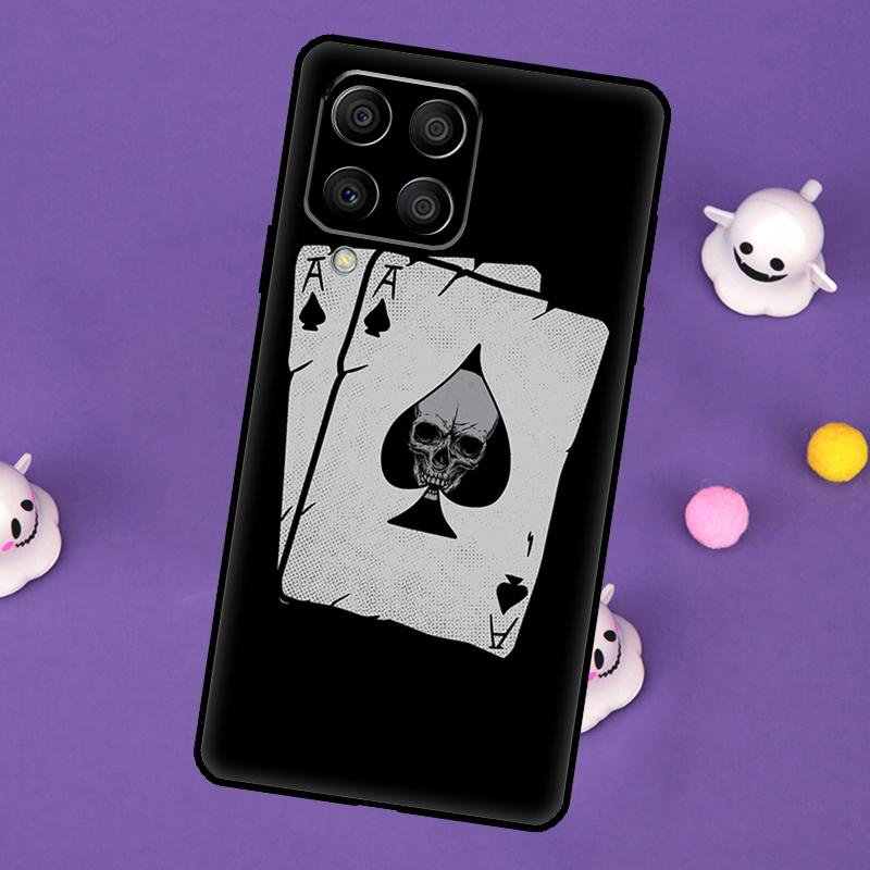 Poker Cards Cover For Samsung Galaxy M32 M52 M12 M13 M33 M23 M53 M15 M55 M31 M51 M14 M34 M54 M20 Case