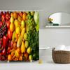 Fruit Shower Curtain With Hook Decoration Bathroom Shower Curtain Waterproof Vegetable Printing Creative Personality Curtain