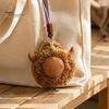 Bag Decoration Pendant Plush Animal Keychain, Soft Stuffed with Braided Cord, Round Cute Keyring Bunny Sheep Charm for Backpack, Decorative Mini Doll