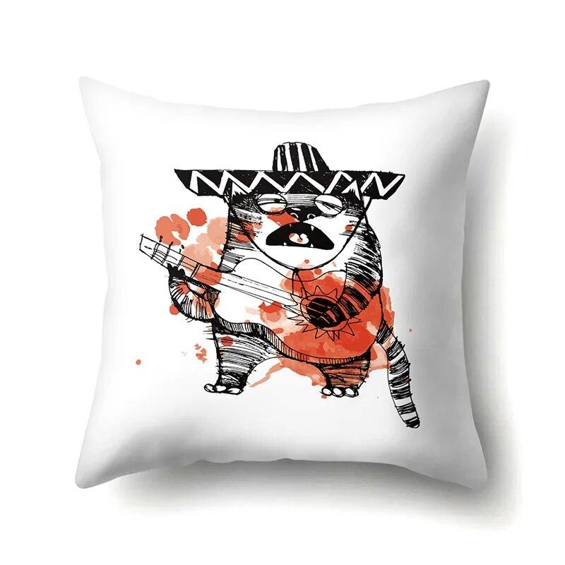 Dog Cross-border Fashion Fresh Animal Knitted Pattern Printed Pillow Cover Sofa