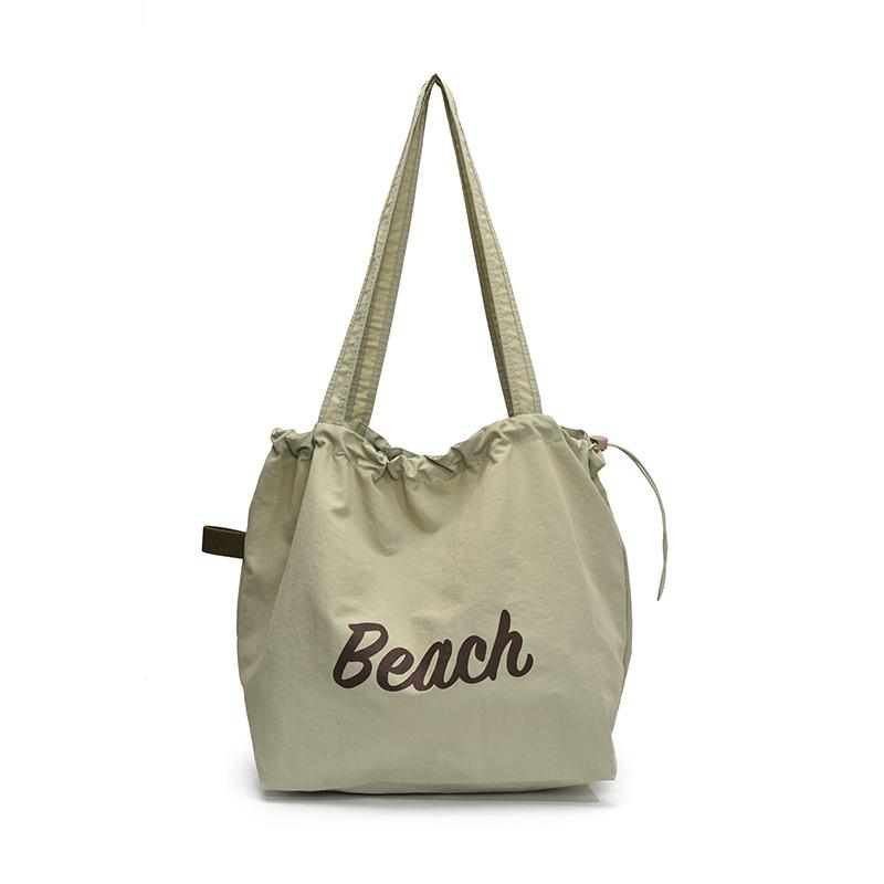 New Letter Printing Casual Large-capacity Tote Bag, Light Travel Versatile Lazy Wind Shoulder Stray Bag