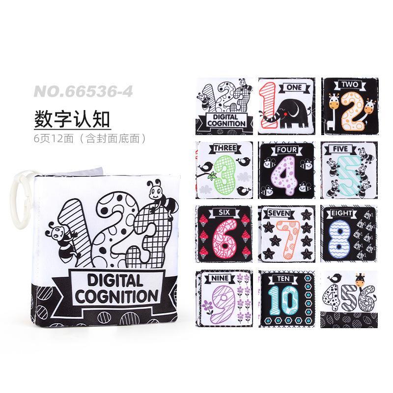 5 Pages 10 Sides Black And White Baby Cloth Book Tear Baby Cloth Book Early Education Toys
