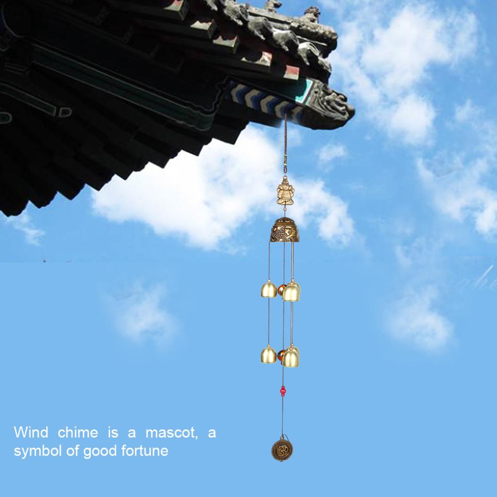 Hanging Ornament Good Luck Feng Shui Color Bells Wind Chimes China Home Decor(Leaves)