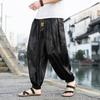 Outdoor Brand Pants for Men Lce Silk Dragon Dark Flower Loose Bloomers High Quality Wide Leg Casual Trousers Male