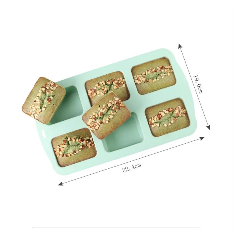 

Pon Persegi Panjang Rumah Tangga Cetakan Kue Antilengket Roti Suhu Tinggi Memanggang Силиконовая духовка для выпечки Кухня светло-зеленый