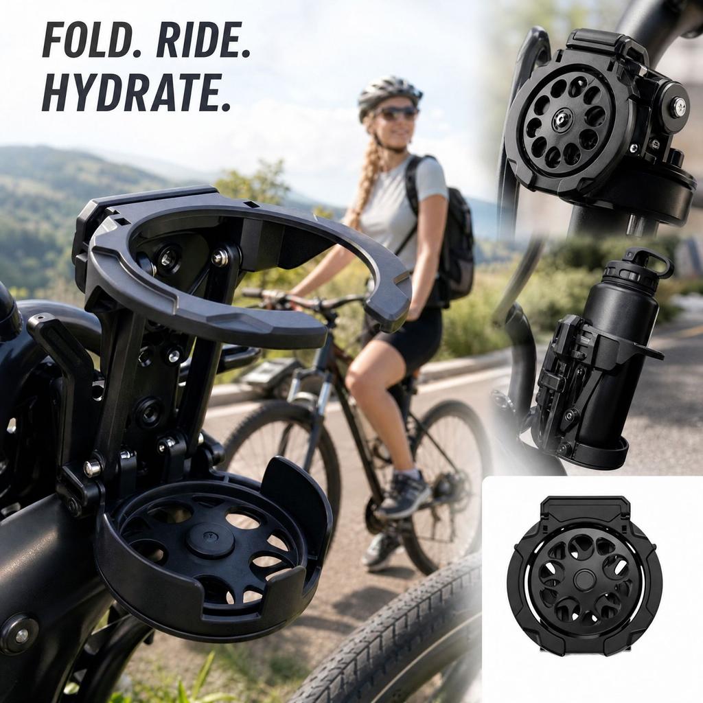 Bike Bottle Holder, Foldable Cup Holder Bracket for Cycling and Riding