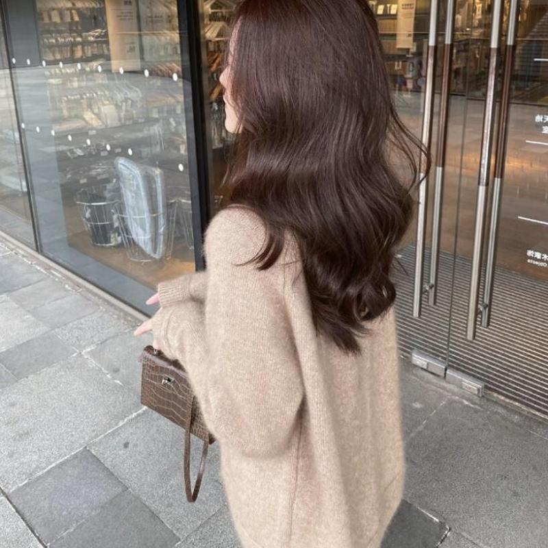 Pullover Sweater O Neck Female 2022 Women Autumn and Winter Solid Casual Korean Loose Outwear Pullover Knitwear Sweater Tops
