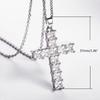 Fashion Shine Crystal Zircon Cross Pendant Necklace For Women Girl Zircon Thin Chain Necklace Punk Teenger Party Jewelry