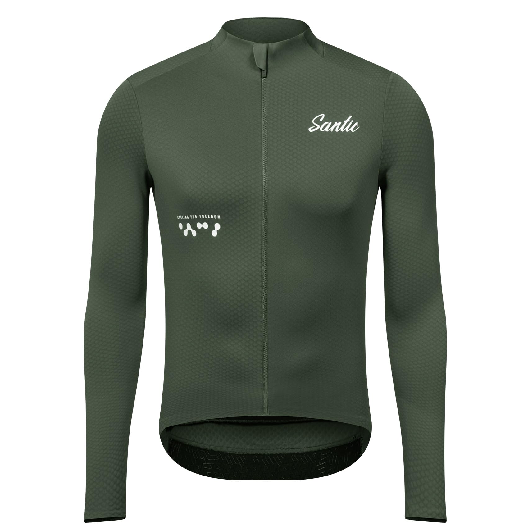 

Santic Cycling Длинная велосипедная ветрозащитная и теплая ветровка для шоссейного велосипеда с зеленым мужским джерси, Осень/Зима, Рукав, Подкладка из флиса, Куртка, Защита от холода, зелёный