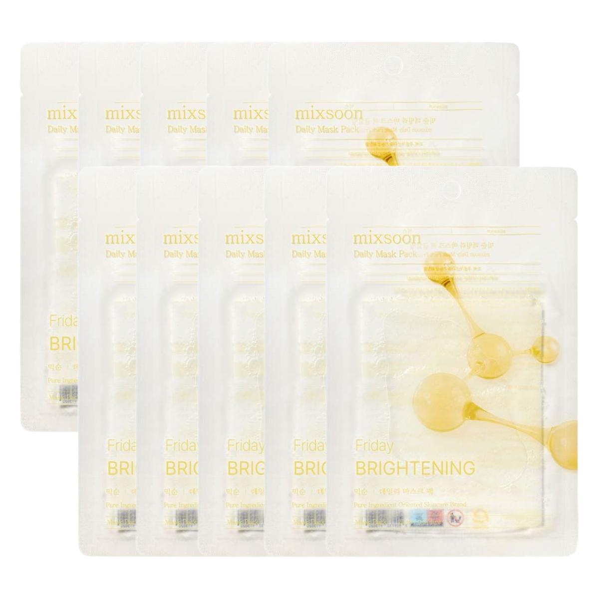 mixsoon Daily Mask Pack Friday Skin Barrier Support & Deep Moisturizing Facial Sheet 25ml (10 Sheets)