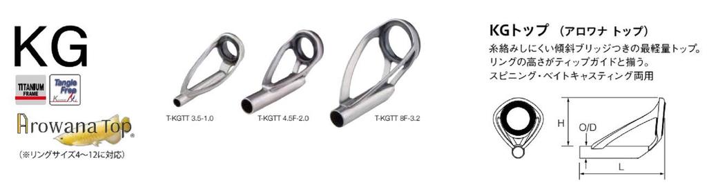 Fuji T-KGTT Größe 3,5-1,0 Rod Top Guide Torzite Titanium Rahmen x 1 Stk (3169)