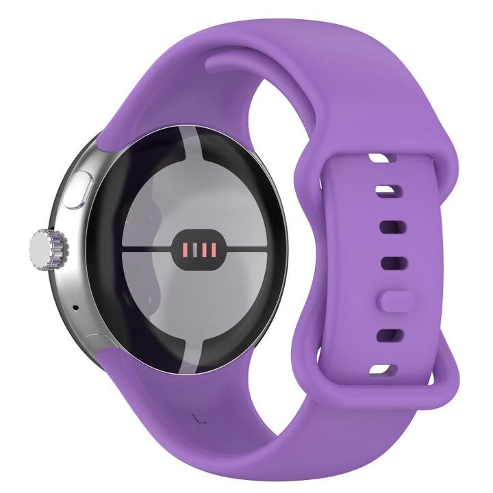 

ремешок подходит для Google Watch 3 2 ремешок для Pixel Watch 3 силиконовый ремешок 41 мм 45 мм застежка-бабочка Pixel Watch 3 45mm лиловый