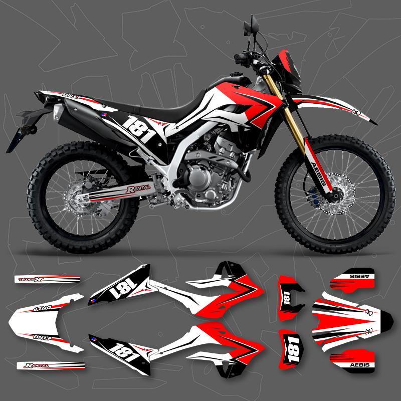 DSMTECH Motorcycle Graphics Background Decals Stickers Kits for HONDA CRF300L 2021 -16