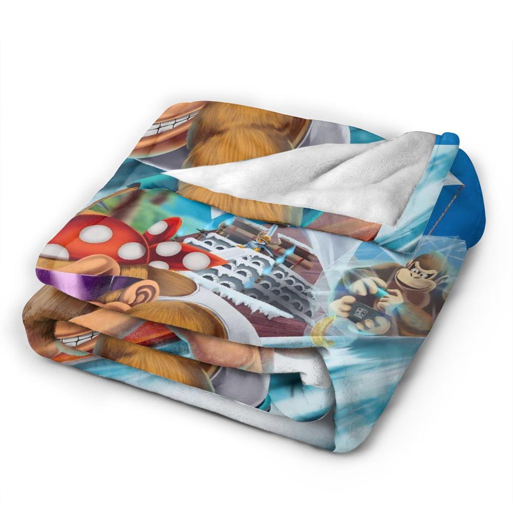 Fun Donkey Kongs Plush Blankets Girls Boys Flannel Bedding Throws For Couch Chair Super Soft Design Quality Bedspread Gift