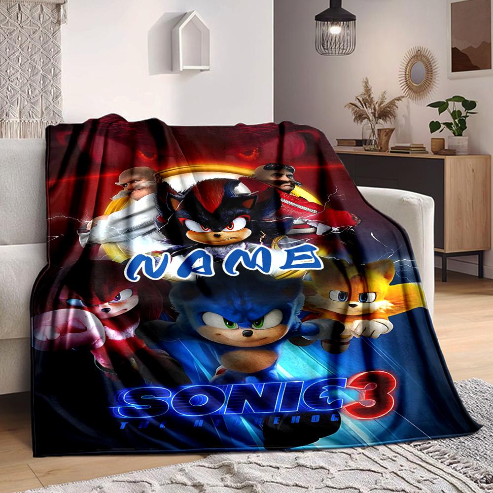 Custom 1pc Sonic Adventure: Heroic Battle Blanket, Soft And Comfortable Blanket, Casual Warm, Camping Travel Blanket, Birthday Gift Q912182