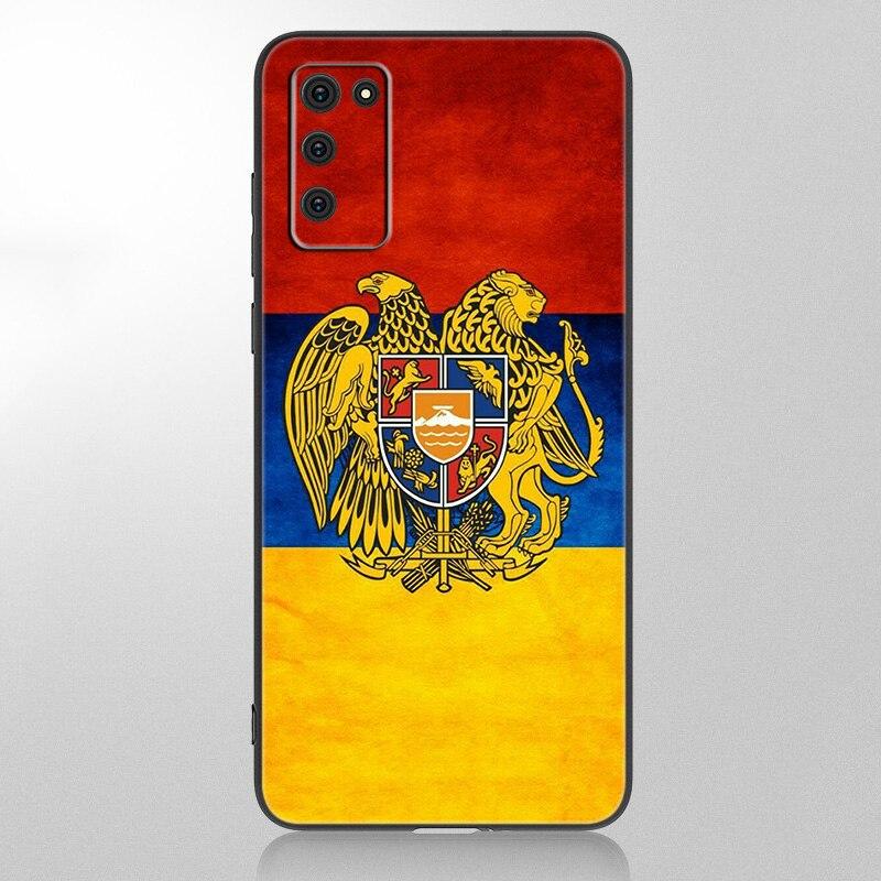 Armenia Armenians Flag Case For Samsung Galaxy A12 A02S A22 A32 A52 A72 A71 A51 A41 A31 A21 A11 A50 A70 A10S A20S Black Cover