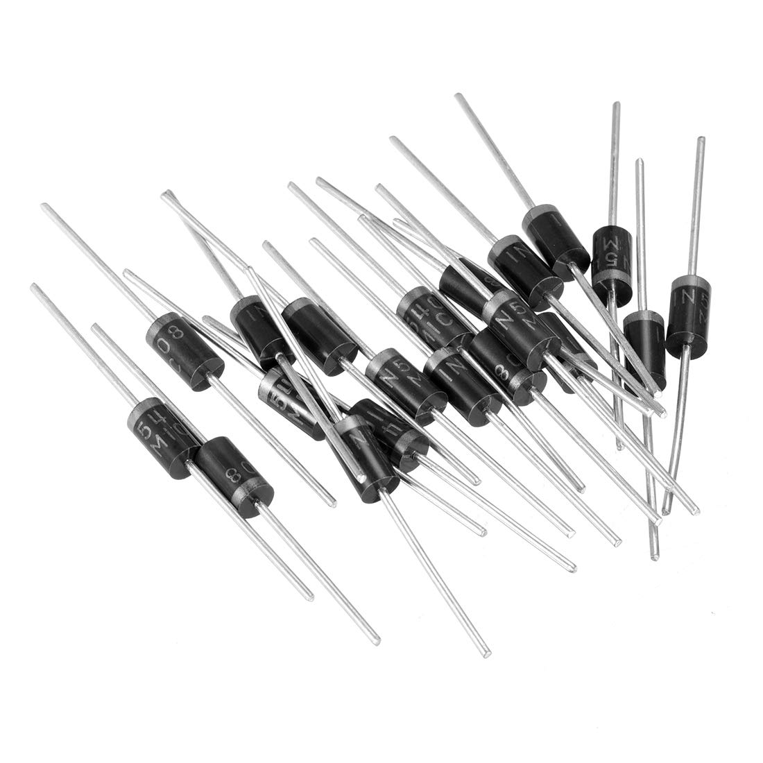 

uxcell 1N5408 Rectifier Diode, Silicone Diode, 3A, 1000V, Pack of 20 3A 1kV 20 pieces