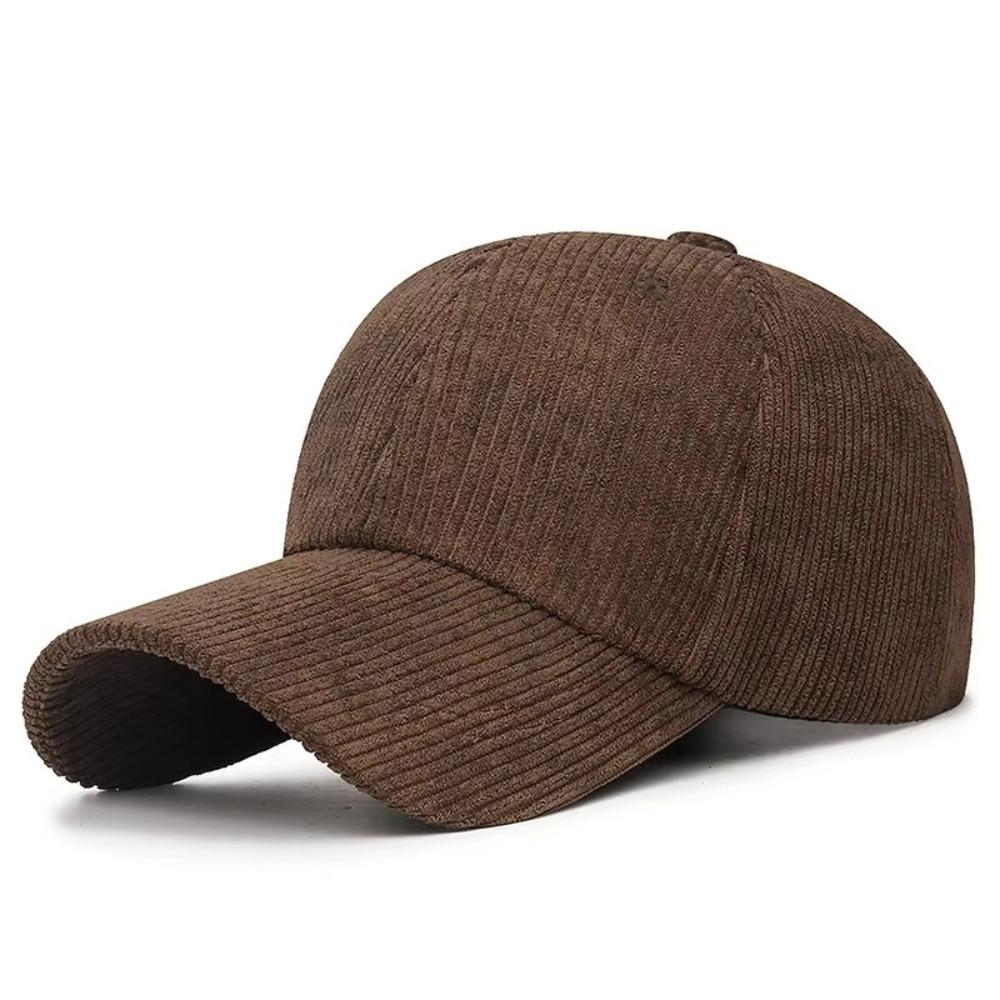 Versatile Adjustable Corduroy Cap Corduroy Solid Color Baseball Cap Sunshade Cap