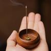 Wooden Bowl Type Mini Incense Holder Rosewood Incense Burner Stick Holder Bowl Shape Censer Home Decoration Smell Aromatic