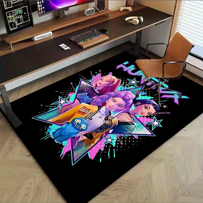 Huntrxx Future Fashion Icons Carpet For Playroom Bedroom Living Room Sofa Home Decorkids Game Area Rug Nonslip Floor Mat