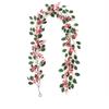 Green Leaves Christmas Pink Berries Wreath DIY Simulation Plants  New Year