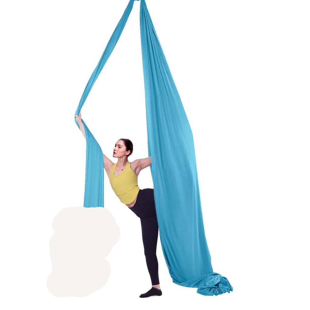 Aerial Yoga Hammock & Swing, 5.5 Yards, Aerial Yoga Starter Kit with 100gsm Nylon Fabric, Full Rigging Hardware & Easy Set-up Guide, Antigravity