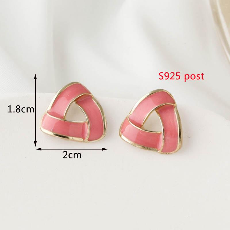 Cercei lungi roz pentru femei, modă coreeană, floare, cercei lungi atârnători, pandantive fluture inimă, cercei lungi răsuciți