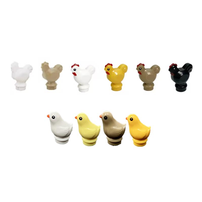 City Scene Accessories Animal Building Blocks Model Figures Farm Wolves Flamingos Pig Dog Gorillas Elephants Zoo Bricks Toy Gift