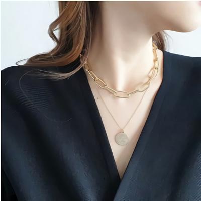 Bracelet Chaîne Boule Simple Quotidien Plaqué Or 15K Chaîne Carrée Audacieuse