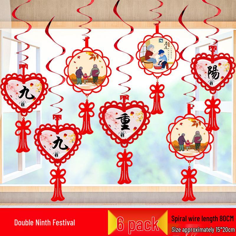 Double Ninth Festival Hanging Ornaments for Retirement Homes - Creative Outdoor Decorations
