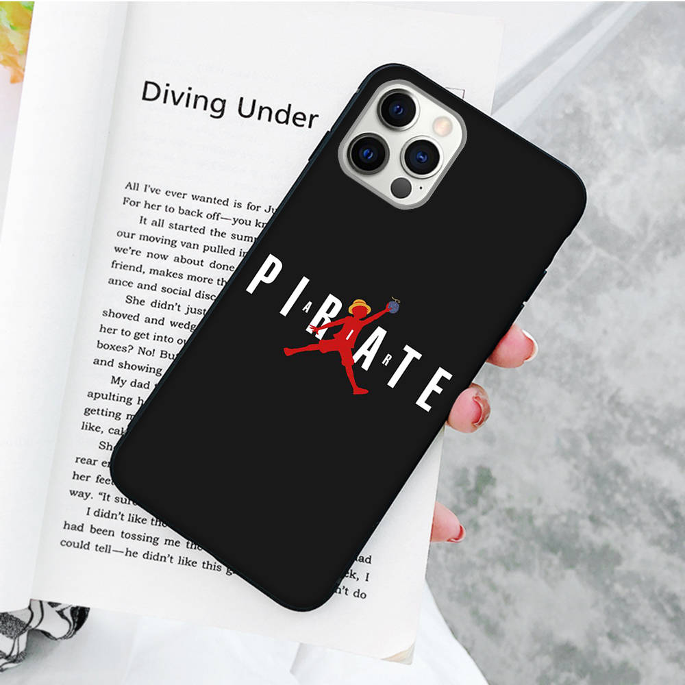 JW59 One Piece Anime Black Soft Case for Samsung Note 20 Lite S24 Ultra S23 A03 A05 A06 A11 A71 A15 A16 A13 A24 A25 A33 A52 A53 A50 M55 M35 Plus