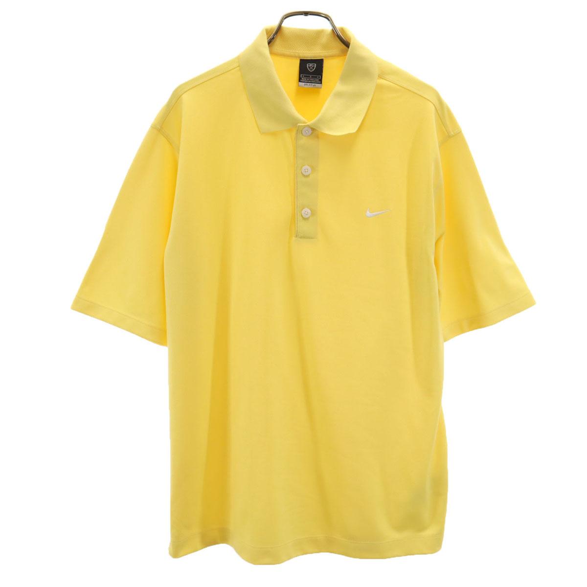 

NIKE golf Short sleeve Polo shirt L yellow Men s Used