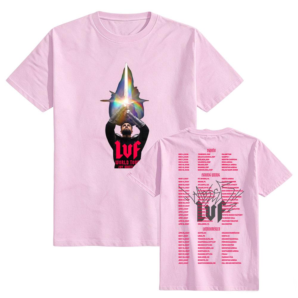 Jay Wheeler La Voz Favorita World Tour 2027 T-shirt Unisex Streetwear Short Sleeve Cotton Soft Tshirts Design Graphic Print Tee